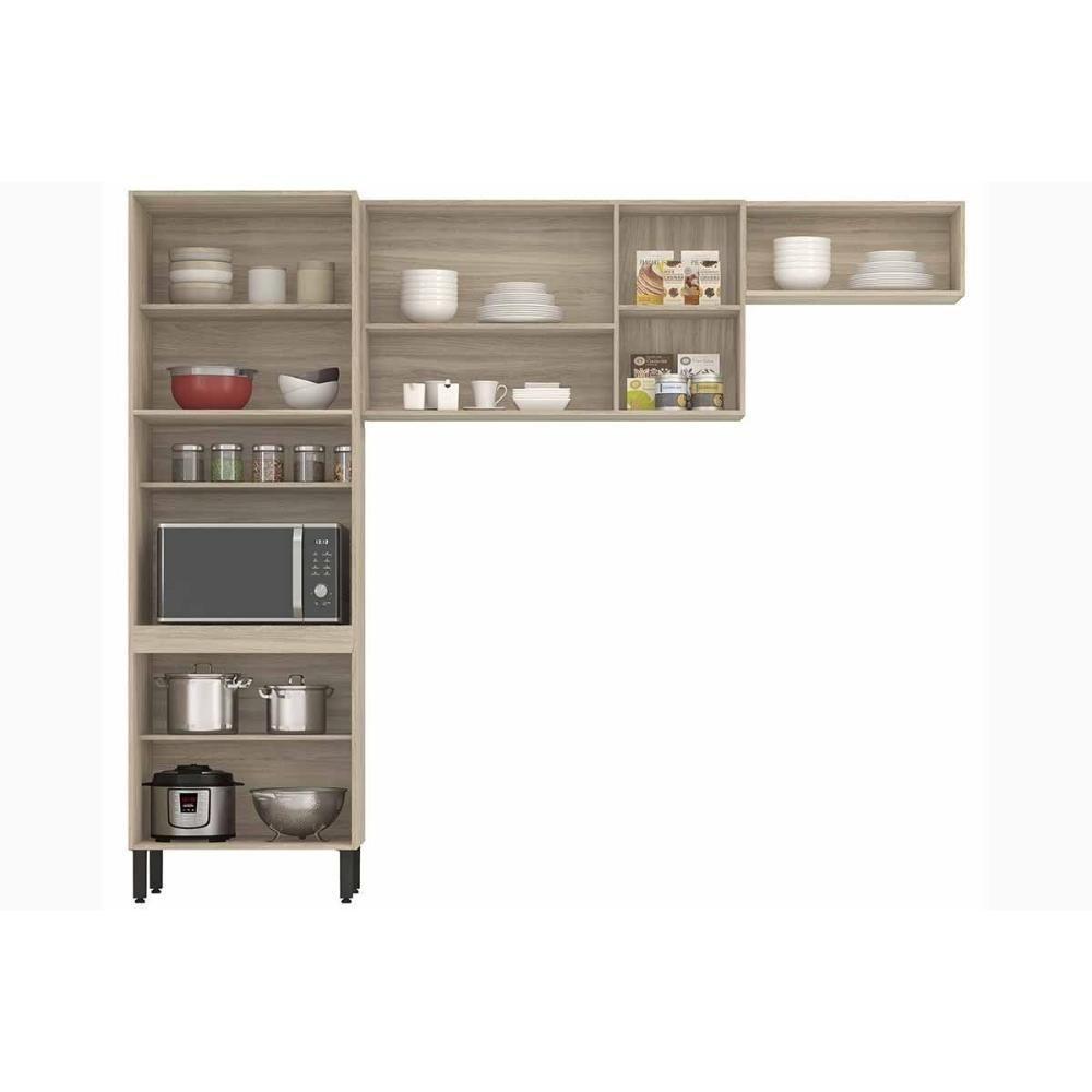 Cozinha Completa Firenze 3 Peças (2aéreos+1paneleiro) C3p52 Amendola-nude Prime Tx - Demóbile - 4