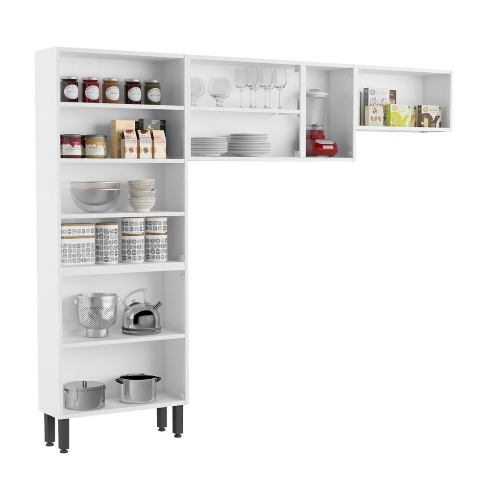 Cozinha Completa Compacta Aço Branco Múltipla Bertolini Branco - 3