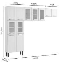 Cozinha Completa Compacta Aço Branco Múltipla Bertolini Branco - 2