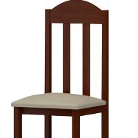 Conjunto 2 Cadeiras De Madeira Maciça Escura Assento Bege - 4