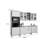 Cozinha Completa Brilhante 5 Peças (2aéreos+2balcões+1torrequente) C5p161 Cinamomo-off White - Mgm - 2