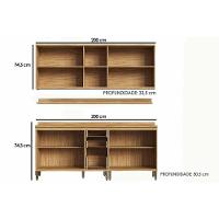 Cozinha Completa Sauvignon 6 Peças (2aéreos+2balcões+2complementos) C6p125 Amendoa-grafite - Ronipa - 2