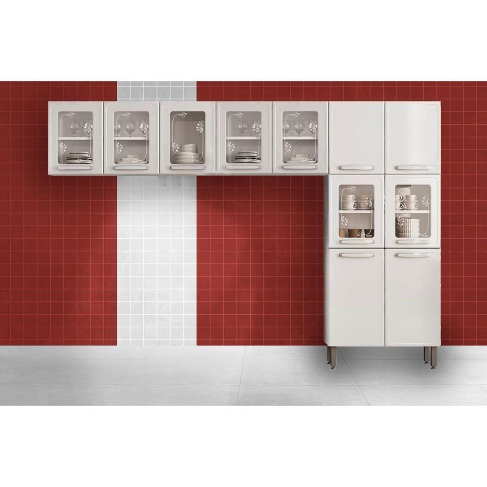 Cozinha Modulada Bertolini Evidence 3 Peças (2aéreos+1paneleiro) Cpt61 Branco-bertolini - 1