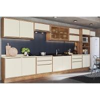 Cozinha Completa Versalis 14 Peças (6aéreos+4balcões+1torrequente+3complementos) C14p164 Freijo-cinza Argila - Herval - 1