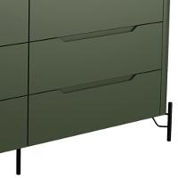 Cômoda Para Quarto Closet Orgânica 6 Gavetas Pés Industrial Preto Bliss I03 Musgo - Lyam Decor - 6