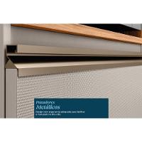 Cozinha Completa Proença 8 Peças (3aéreos+3balcões+1torrequente+1cristaleira) C8p73 Nogueira-carbono Prime Tx - Demóbile - 8