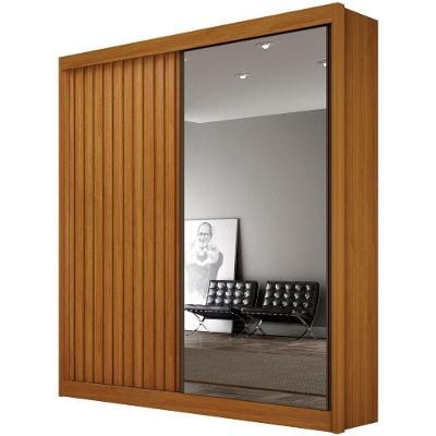 Guarda Roupa São Paulo Ripado Cinamomo 2 Portas 3 Gavetas Leifer Móveis