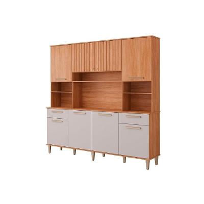 Cozinha Compacta Livia 8 Portas 2 Gavetas E 6 Nichos Cinamomo-off White - Mgm