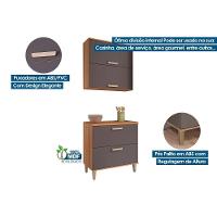 Cozinha Modulada Mgm Bella 2 Peças (1aéreo+1balcão) 80cm Freijo-titanium-mgm - 5