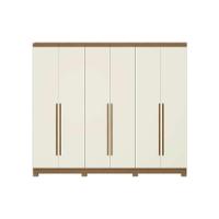 Guarda Roupa Casal 6 Portas E 3 Gavetas C- Pés Cb03t580 Canela-off White - Kappesberg - 3