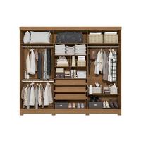 Guarda Roupa Casal 6 Portas E 3 Gavetas C- Pés Cb03t580 Canela-off White - Kappesberg - 5