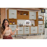 Cozinha Modulada Completa Imperatriz 6 Peças (3aéreos+2balcões+1torrequente) C6p84 Freijo-off White - Nesher - 5