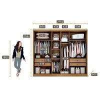 Guarda Roupa Casal Livorno Com Espelho E Cômoda Seul Cumaru 23 - Novo Horizonte - 3