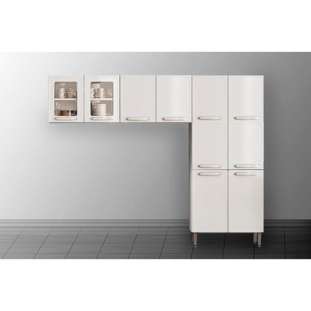 Cozinha Modulada Bertolini Evidence 3 Peças (2aéreos+1paneleiro) Cpt58 Branco-bertolini - 1