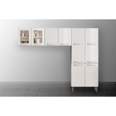 Cozinha Modulada Bertolini Evidence 3 Peças (2aéreos+1paneleiro) Cpt58 Branco-bertolini