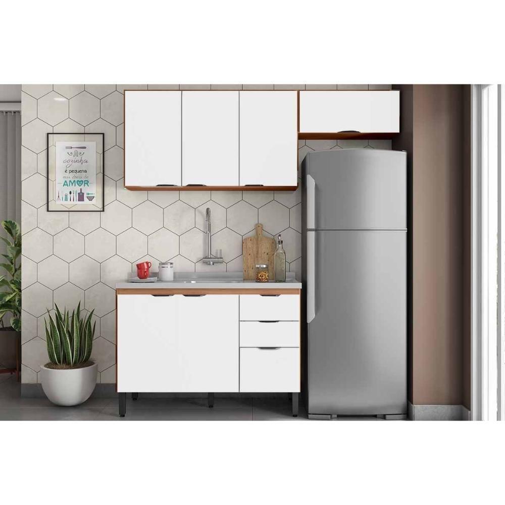 Cozinha Completa Firenze 3 Peças (1balcão+2aéreos) C3p50 Amendola-branco - Demóbile - 1