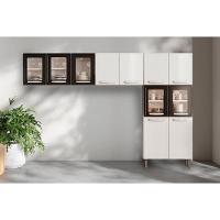 Cozinha Modulada Bertolini Evidence 3 Peças (2aéreos+1paneleiro) Cpt54 Branco-preto-bertolini - 1