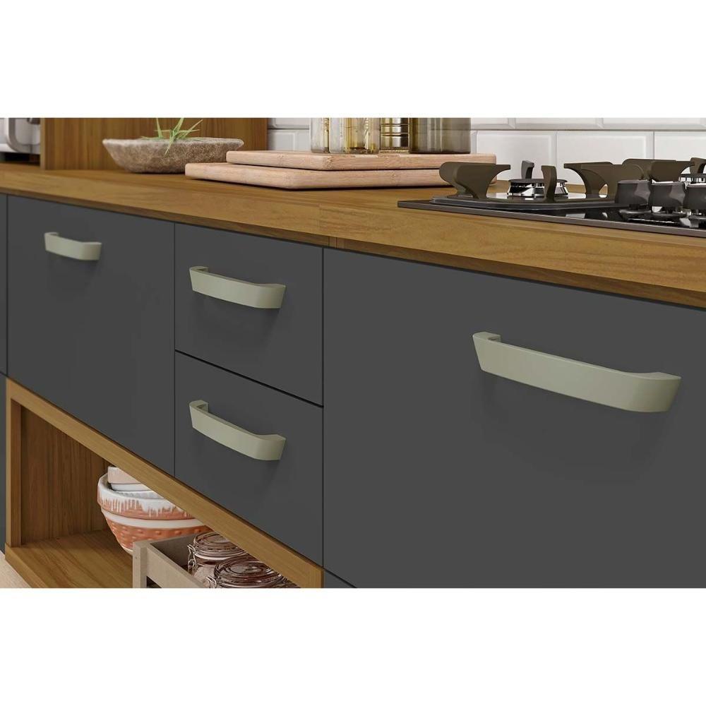 Cozinha Modulada Completa Princesa 3 Peças (1aéreo+1balcão+1paneleiro) C3p20 Freijo-off White - Nesher - 2