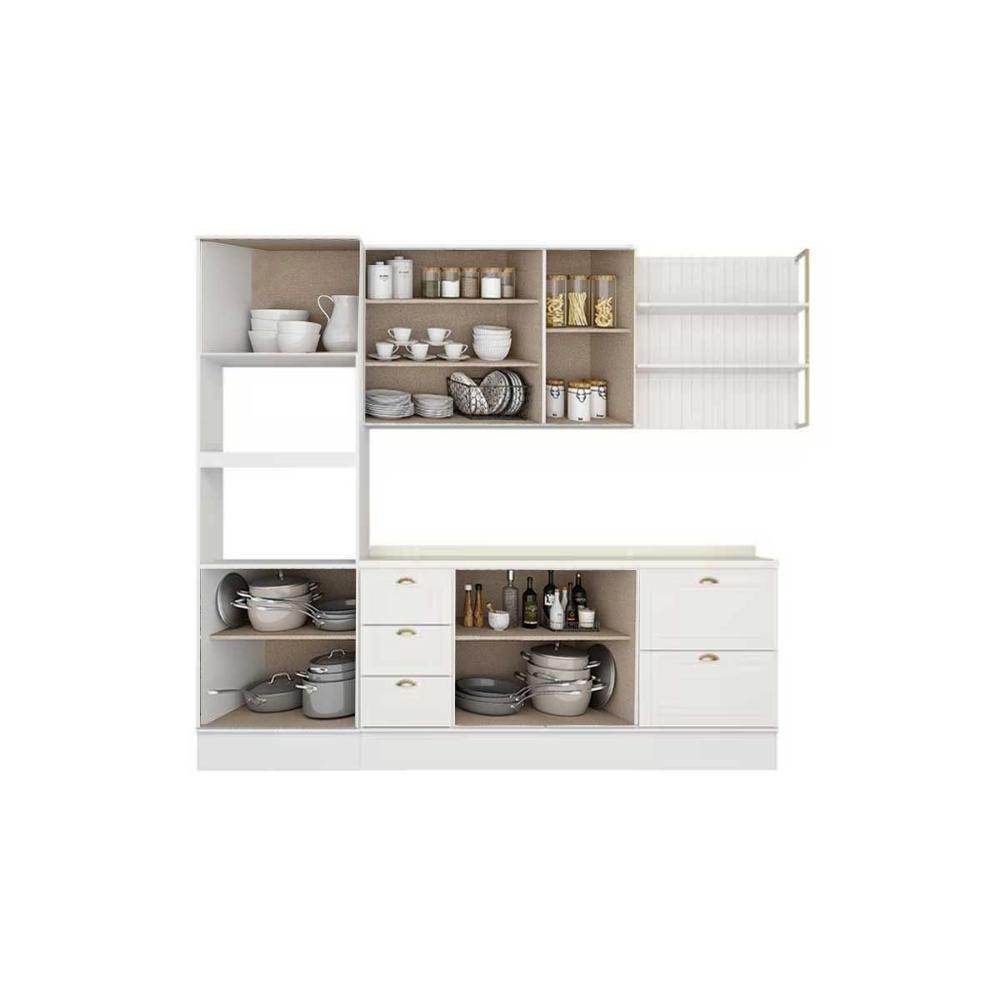 Cozinha Completa Bella 5 Peças (1aéreo+2balcões+1torrequente+1complemento) C5p142 Branco - Carraro - 3