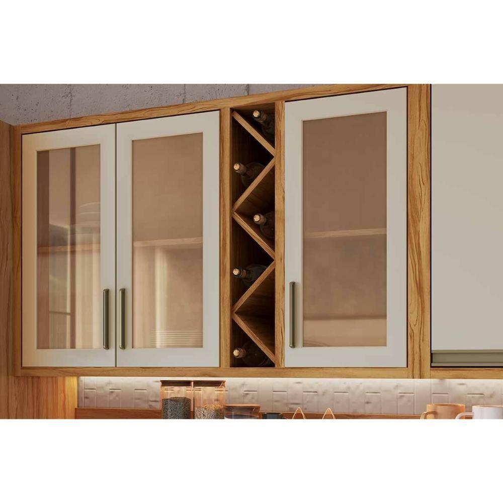 Cozinha Modulada Ronipa Tempranillo Tempranillo 6 Peças (2aéreos+2balcões+2complementos) C6p112 Amendoa-off White-ronipa - 4