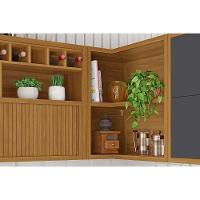 Cozinha Modulada Completa Imperatriz 4 Peças (2aéreos+1balcão+1paneleiro) C4p157 Freijo-grafite - Nesher - 5