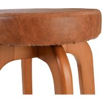 Conjunto 2 Banqueta Bar Em Madeira Maciça Amêndoa - 5