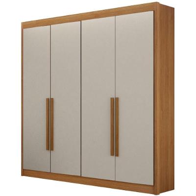 Guarda Roupa Diamante Cinamomo Off White 4 Portas 3 Gavetas Leifer Móveis
