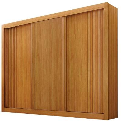 Guarda Roupa Milano Cinamomo 3 Portas 4 Gavetas Leifer Móveis