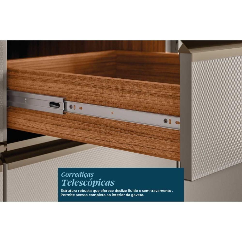 Cozinha Completa Proença 3 Peças (2aéreos+1paneleiro) C3p63 Nogueira-carbono Prime Tx - Demóbile - 6