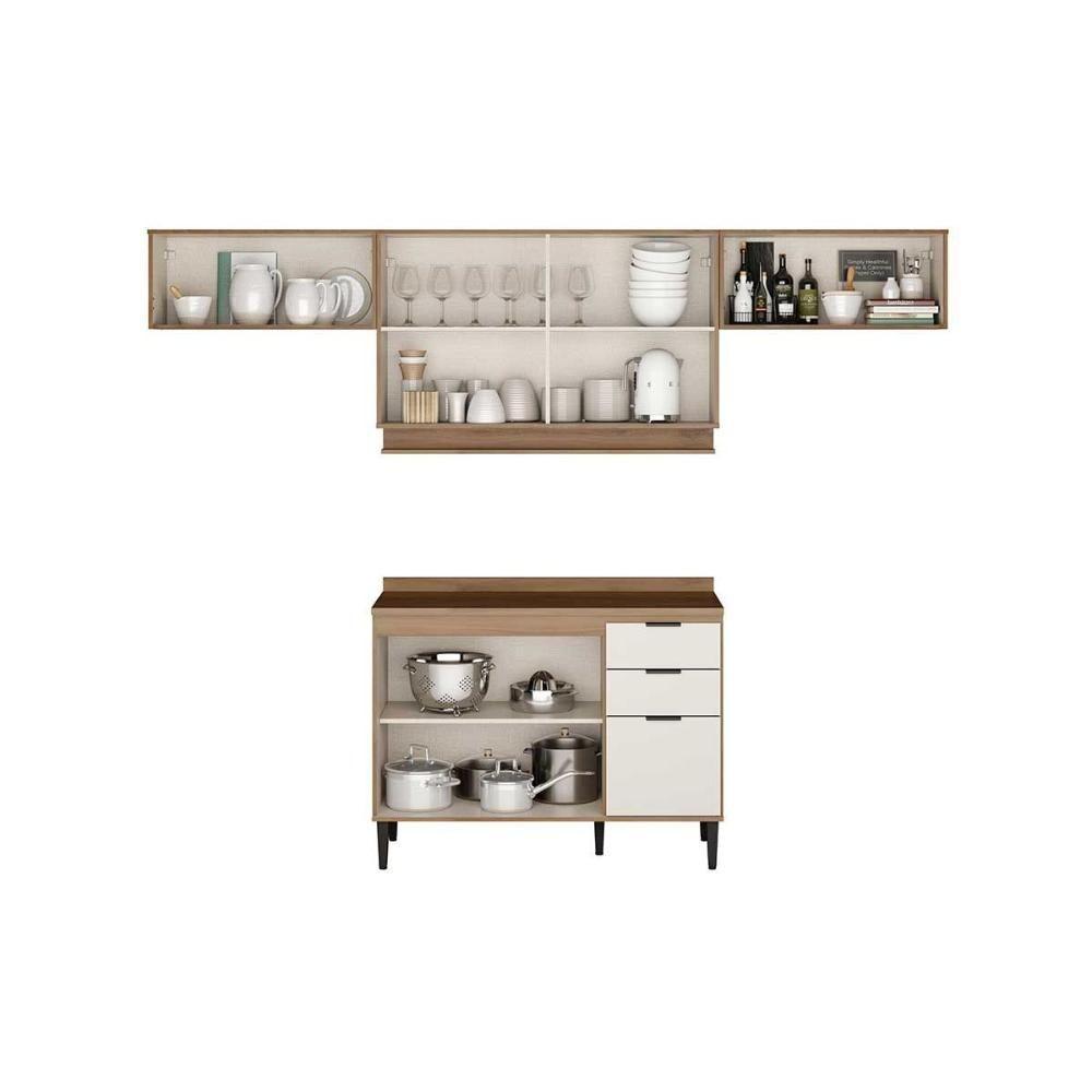 Cozinha Modulada Carraro Alpha Alpha 4 Peças (3aéreos+1balcão) C4p181 Branco-carraro - 3