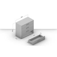 Cômoda Solteiro Valência C- 4 Gavetas Branco - Politorno - 2