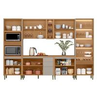 Cozinha Completa Allure 6 Peças (2aéreos+2balcões+1cristaleira+1torrequente) Cp21 Jequitiba-gris Fosco - Linea Brasil - 3