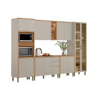 Cozinha Completa Allure 6 Peças (2aéreos+2balcões+1cristaleira+1torrequente) Cp21 Jequitiba-gris Fosco - Linea Brasil - 10