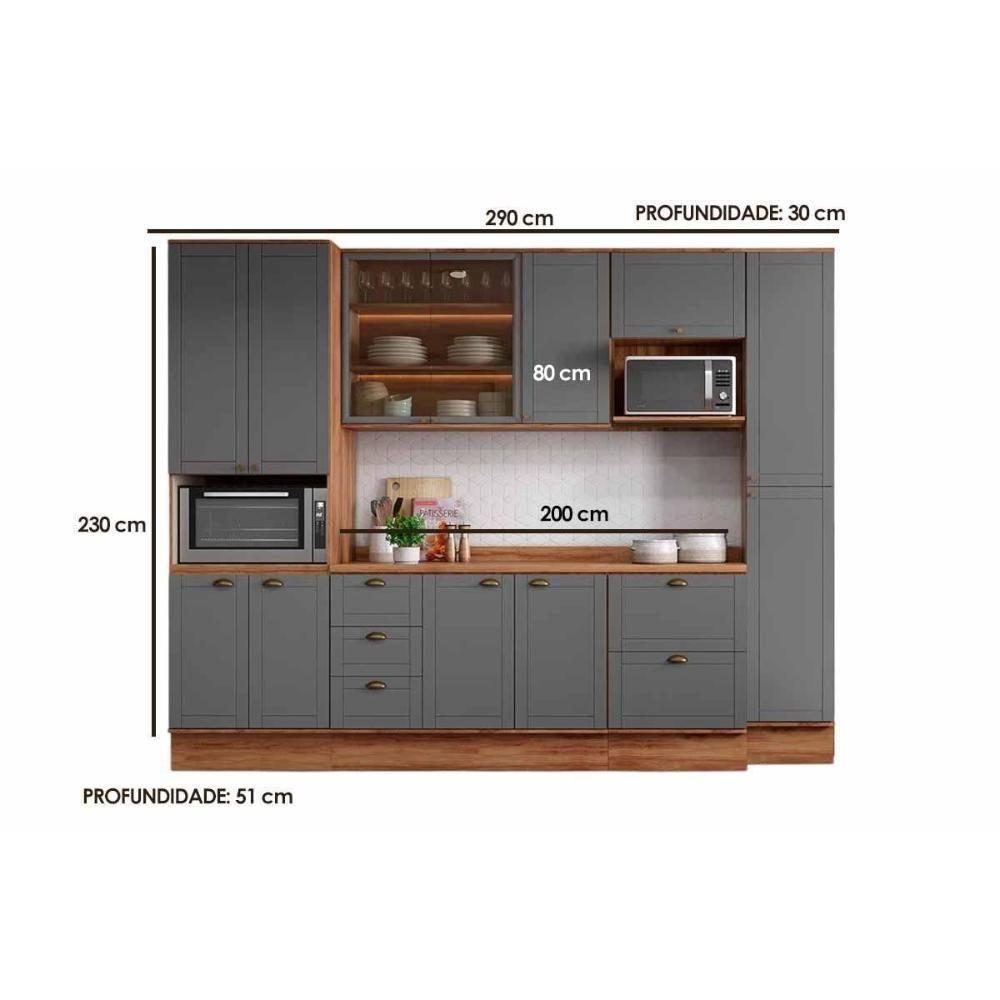 Cozinha Completa Bella 9 Peças (2aéreos+2balcões+2paneleiros+3complementos) C9p41 Branco - Carraro - 2