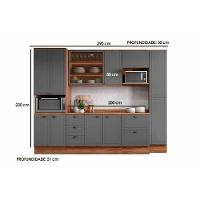 Cozinha Completa Bella 9 Peças (2aéreos+2balcões+2paneleiros+3complementos) C9p41 Branco - Carraro - 2