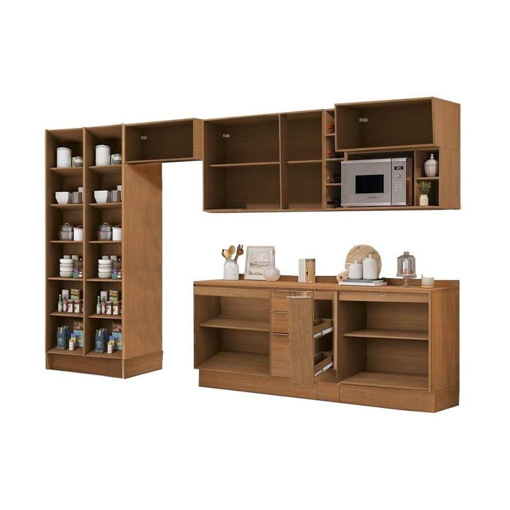 Cozinha Completa Vibra 13 Peças (3aéreos+3balcões+2paneleiros+5complementos) C13p3 Canela-grafite Lacca - Kappesberg - 3