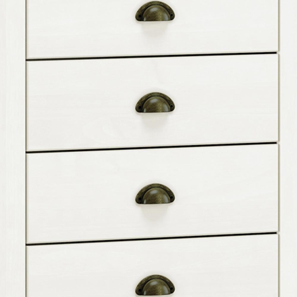 Cômoda Para Quarto Closet 8 Gavetas Madeira Maciça Mazzaro F06 Branco Freijó - Lyam Decor - 6