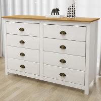 Cômoda Para Quarto Closet 8 Gavetas Madeira Maciça Mazzaro F06 Branco Freijó - Lyam Decor - 2