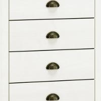 Cômoda Para Quarto Closet 8 Gavetas Madeira Maciça Mazzaro F06 Branco Freijó - Lyam Decor - 6