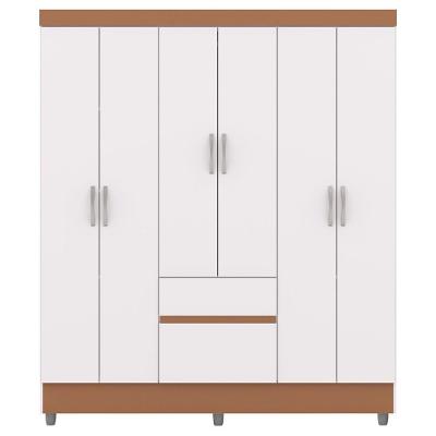 Guarda Roupa Casal 6p 2g 153 Cm 10091 Branco Camarim Vlr Branco Camarim