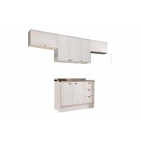 Cozinha Completa Bella 4 Peças (3aéreos+1balcão) C4p254 Nogal-cinza - Carraro - 4