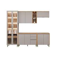 Cozinha Completa Allure 5 Peças (2aéreos+2balcões+1cristaleira) Cp23 Jequitiba-gris Fosco - Linea Brasil - 8