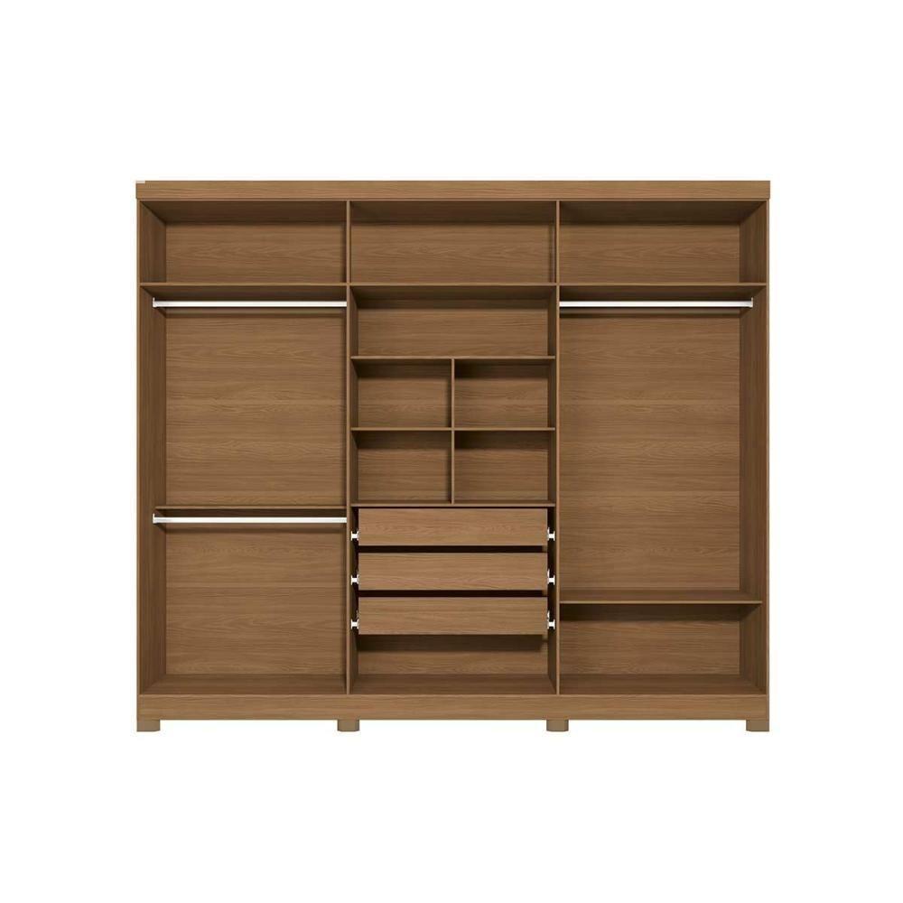 Guarda Roupa Casal 6 Portas E 3 Gavetas C- Pés Cb03t580 Canela - Kappesberg - 6