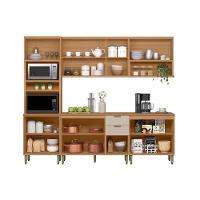 Cozinha Completa Selene 5 Peças (2aéreos+2balcões+1paneleiro) Cp03 Jequitiba-off White Fosco - Linea Brasil - 3