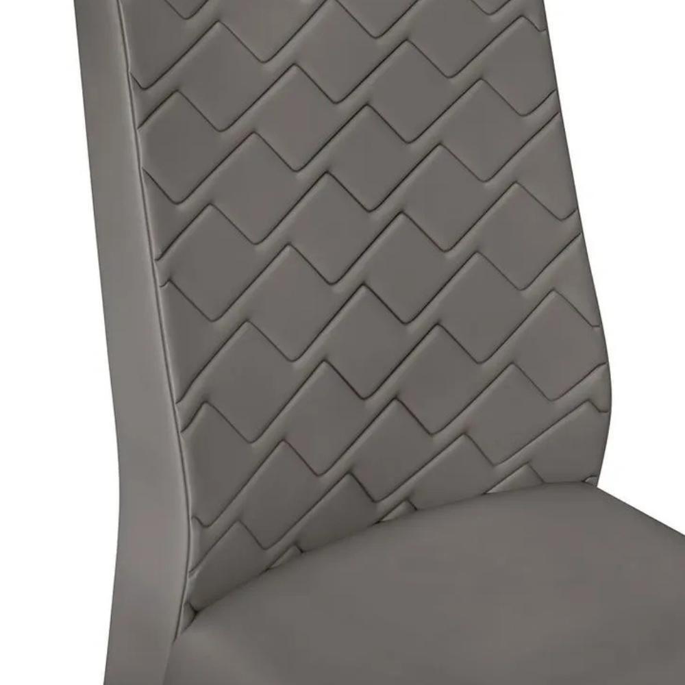 Kit 2 Cadeiras De Jantar Estofadas Lidia Veludo Lunar Cedro Dj Moveis Veludo Lunar Cedro - 7