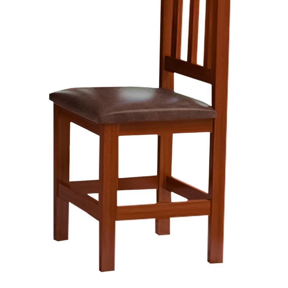 Kit 2 Cadeiras De Jantar Em Madeira Maciça Com Assento - 3