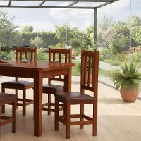 Kit 2 Cadeiras De Jantar Em Madeira Maciça Com Assento - 2