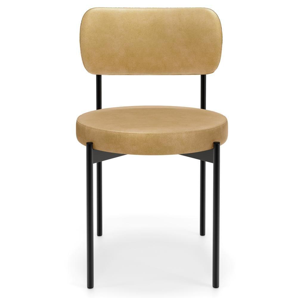 Kit 04 Cadeiras Estofadas Para Sala De Jantar Louvre L02 Couríssimo Fendi - Lyam Decor - 3