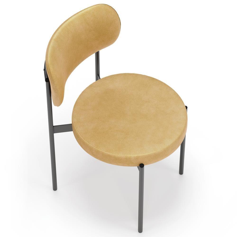 Kit 04 Cadeiras Estofadas Para Sala De Jantar Louvre L02 Couríssimo Fendi - Lyam Decor - 8