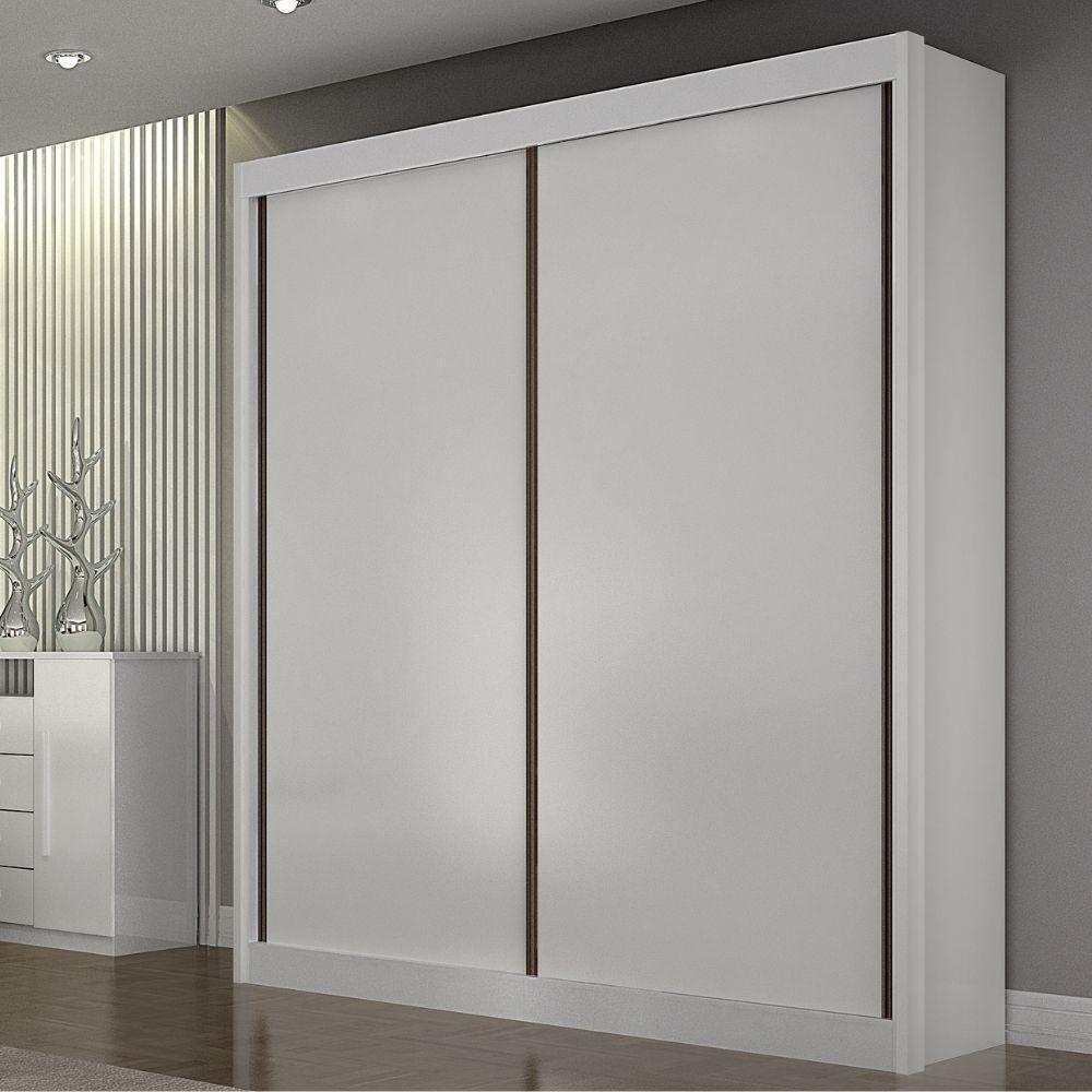 Guarda Roupa São Paulo Branco 2 Portas 3 Gavetas Leifer Móveis - 2